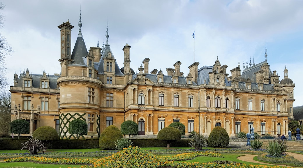 Waddesdon Manor from the south east. This is a Grade I listed building in England.