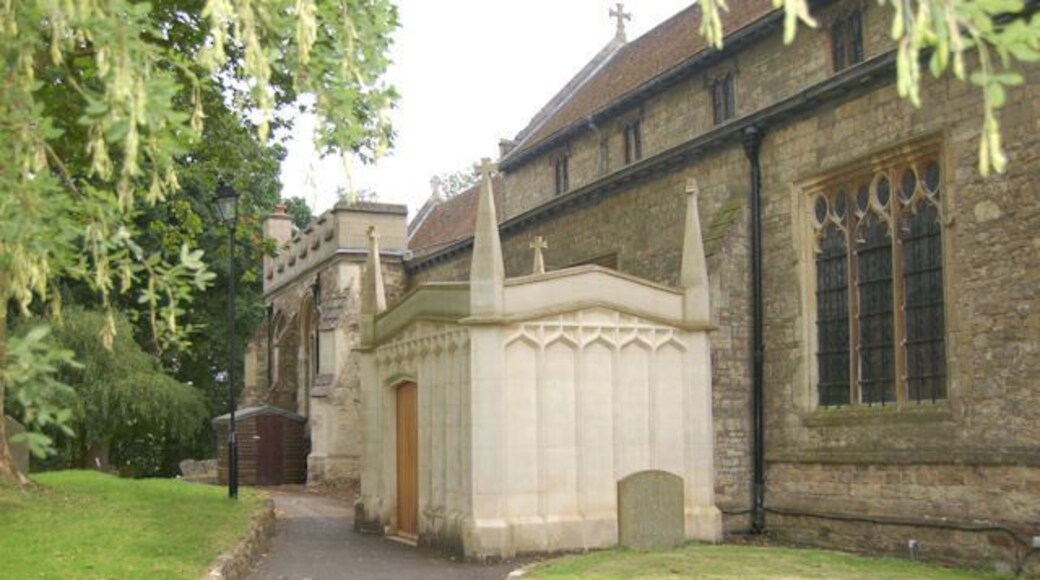 Refurbished Church Entrance Holy Cross and Saint Mary church entrance at Quainton.