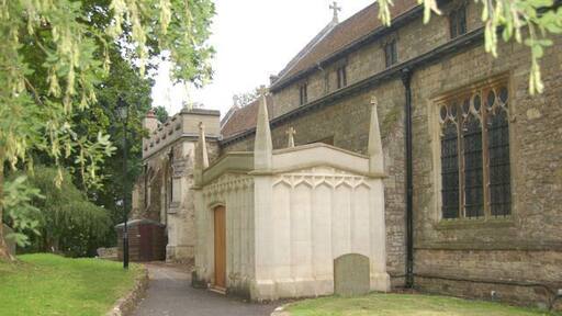 Refurbished Church Entrance Holy Cross and Saint Mary church entrance at Quainton.