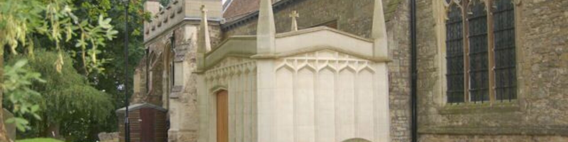 Refurbished Church Entrance Holy Cross and Saint Mary church entrance at Quainton.