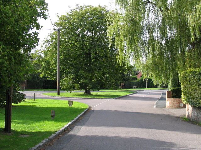 Weston Turville - North end of School Lane looking North West