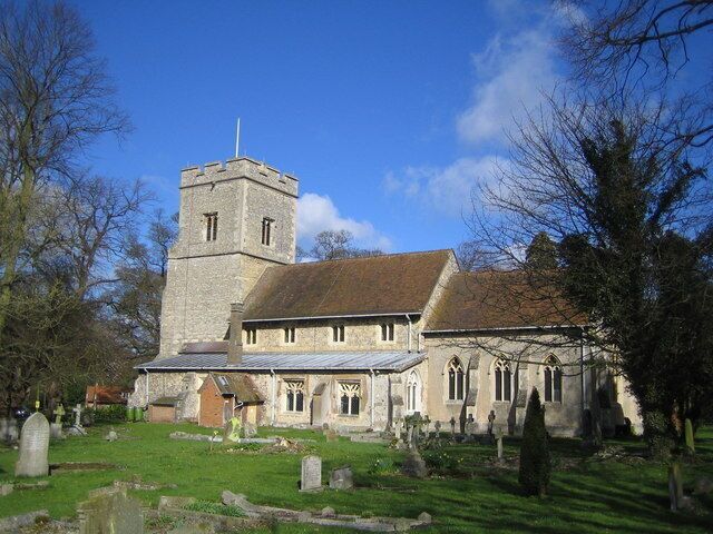 Weston Turville: The Church of St Mary the Virgin. The Church mainly dates from the 13th and 14th centuries, although the tower and roofs are 15th century.