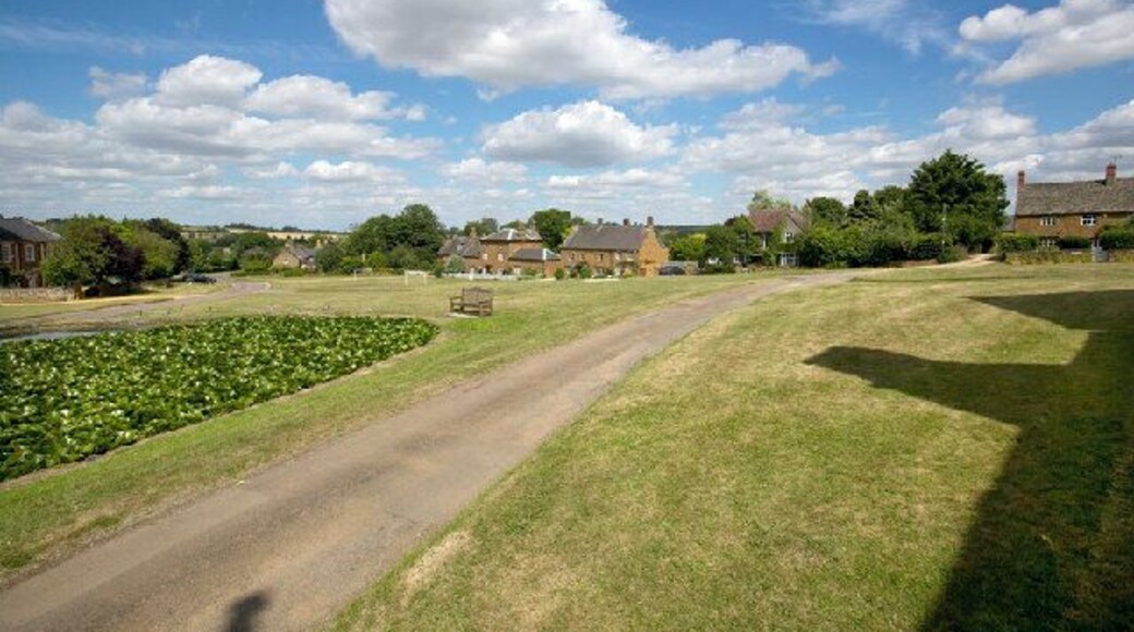 Warmington Village Green. A classic village green with duck pond. Surrounded by beautiful houses