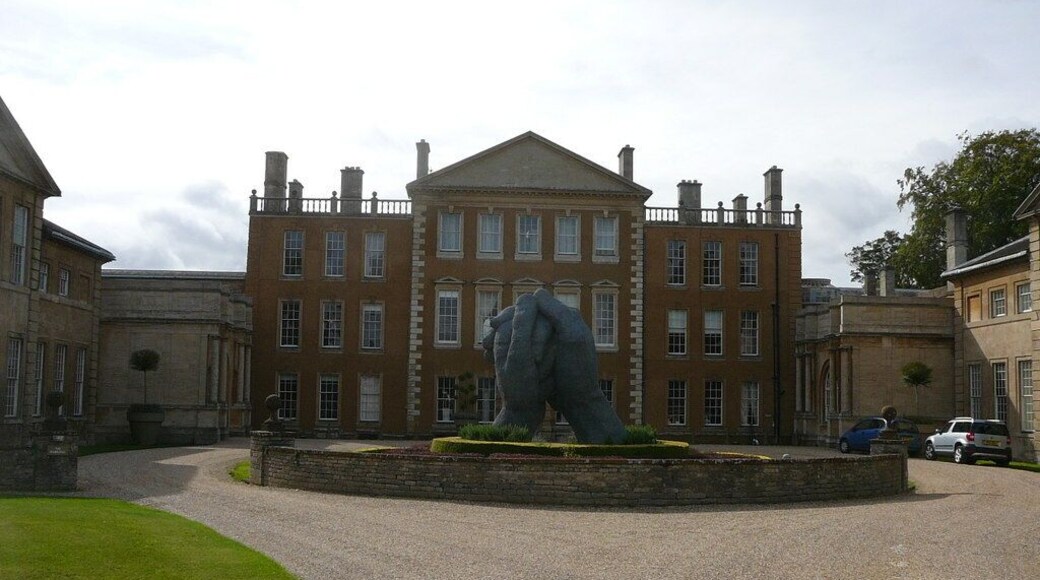 Aynhoe Park House and hand sculpture, Data from Geograph: Description: SP5133 :: Aynhoe Park House and hand sculpture, near to Aynho, Northamptonshire, Great Britain ICBM: 51.993440723169, -1.2532540087535 Location: (about 0 km from) near to Aynho, Northamptonshire, Great Britain.