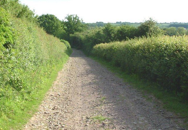 On the Jurassic Way long distance pathway from Banbury to Stamford. On the Jurassic Way section near Warkworth (further down the hill), in Northamptonshire.