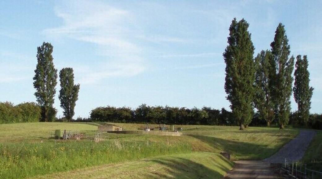 Barford St Michael sewage works. Viewed through the gates 451368