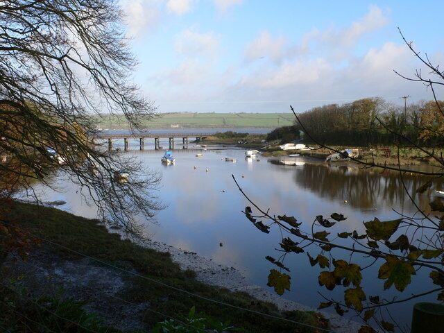 Fremington Pill Nearing the river Taw. An old railway bridge crosses over it, but no trains run this way now.