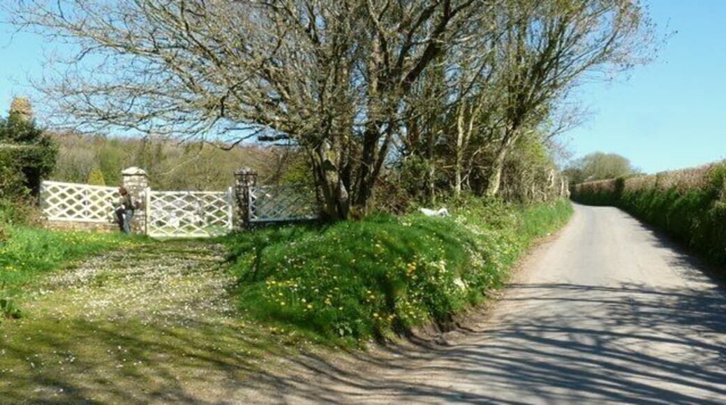 A side entrance to the grounds of East Down House.