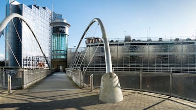 Europe, UK, England, Hampshire, Basingstoke footbridge