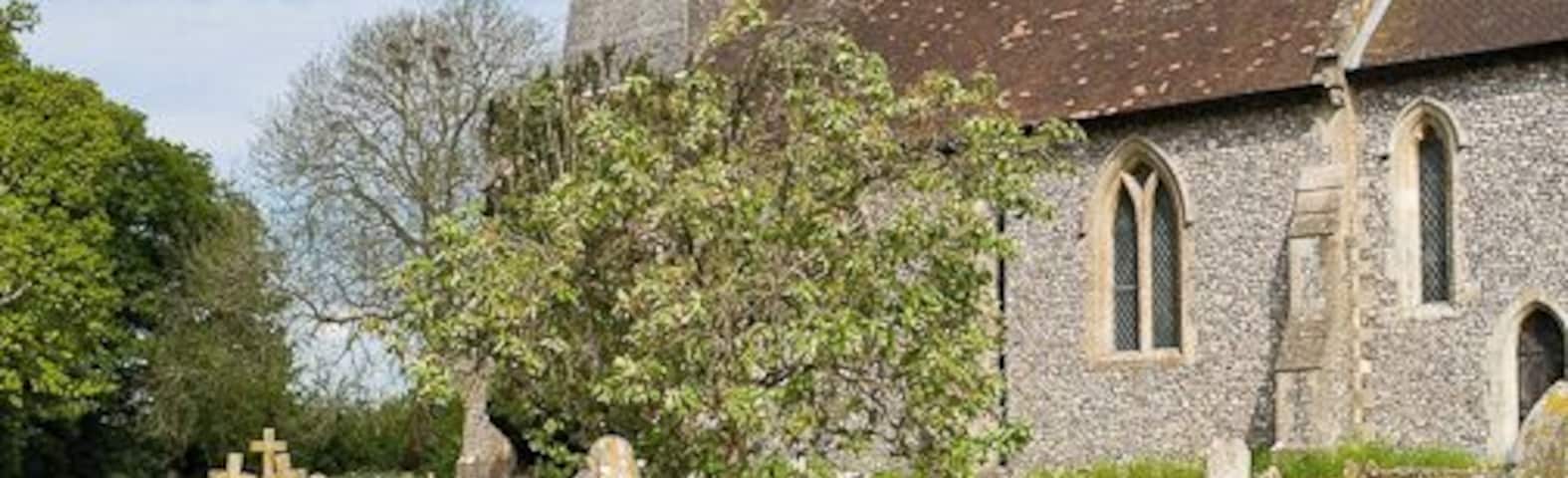 St Michael's Church The spire has shingle tiles.