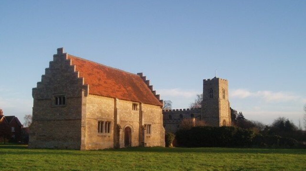 Old buildings in willington, near to Willington, Bedfordshire, Great Britain. church and stables