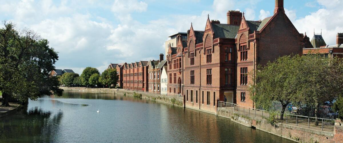 Shire Hall on the River Great Ouse, Bedford.