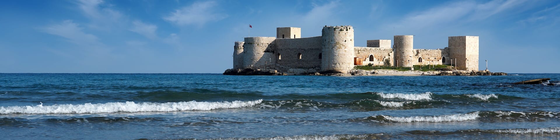 Silifke kiz kalesi landscape in mersin turkey