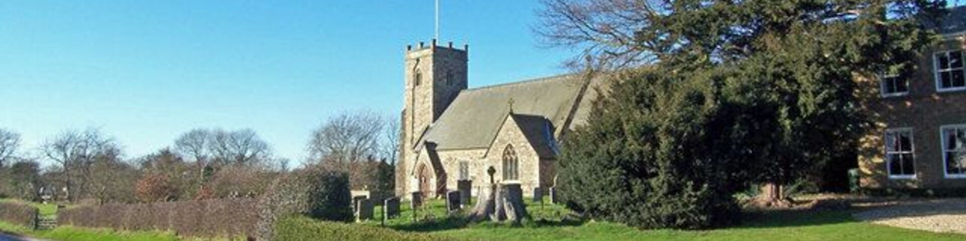 Church Lane, Catwick, East Riding of Yorkshire, England. The building to the right of the picture is The Old Rectory TA1345 : The Old Rectory - Catwick.