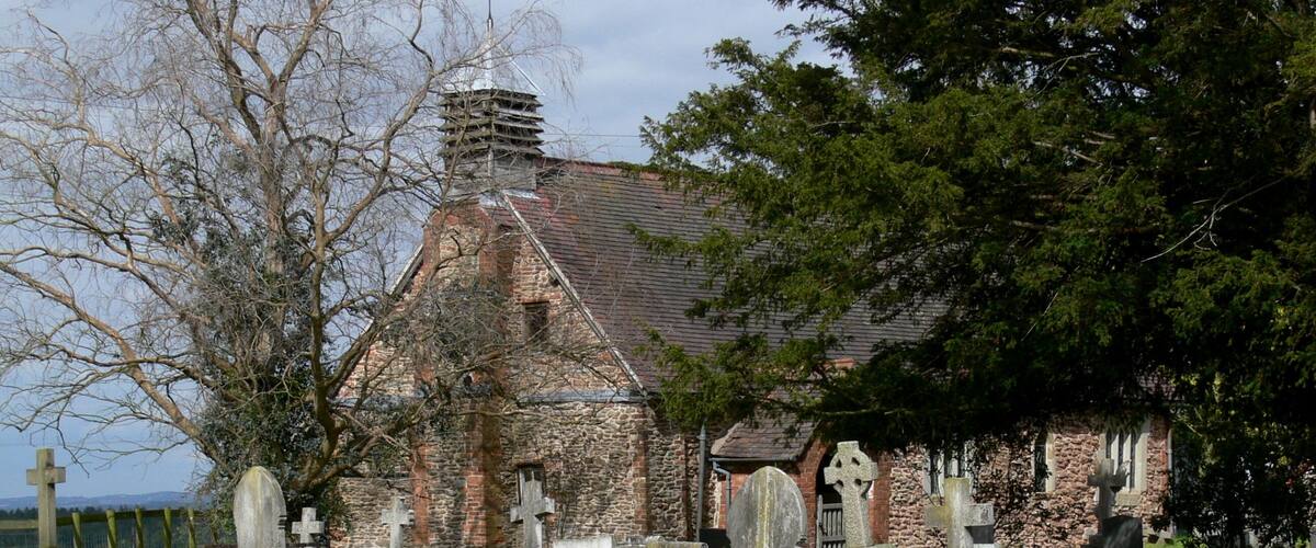 St Giles' parish church, Heightington, Worcestershire, seen from the southwest