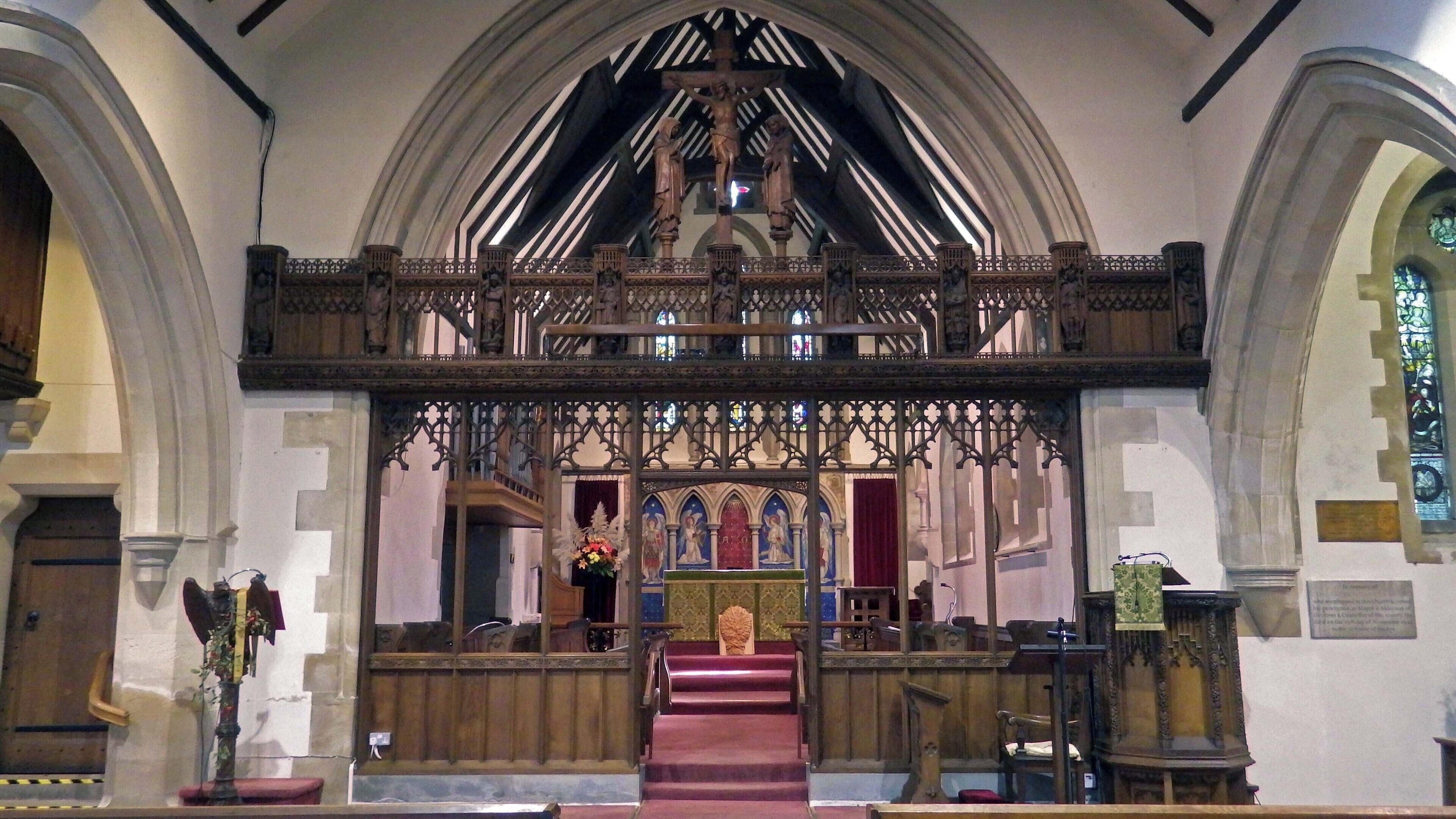 Showing the church alter.