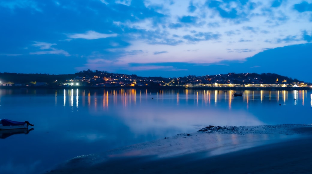 Appledore North Devon in Evening Moonlight from Instow Beach