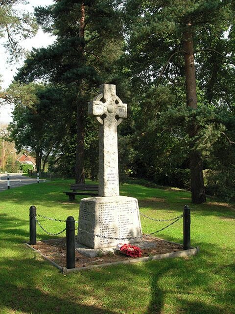 War Memorial. The memorial in the grounds of St Mary's Church, Little Hallingbury commemorates the fallen of World War I.