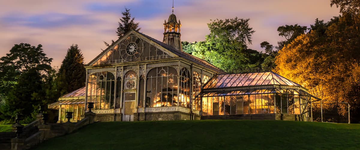 Victorian Conservatory at Corporation Park, Blackburn, Lancashire, UK