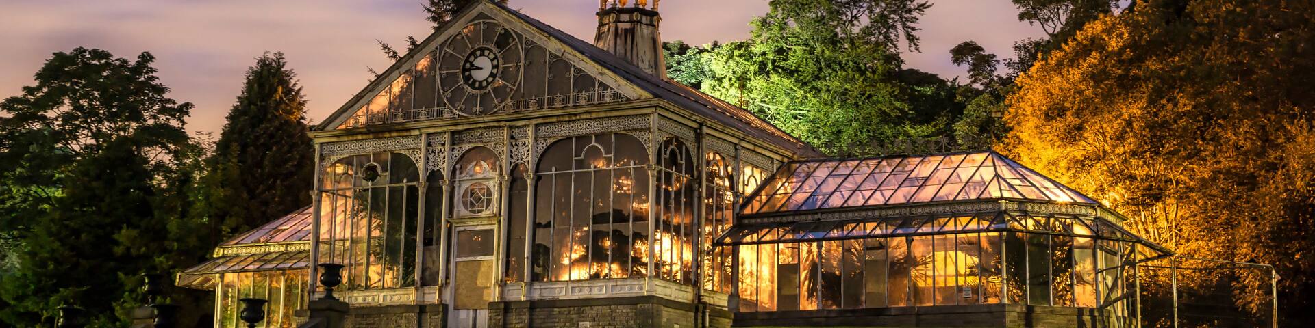 Victorian Conservatory at Corporation Park, Blackburn, Lancashire, UK