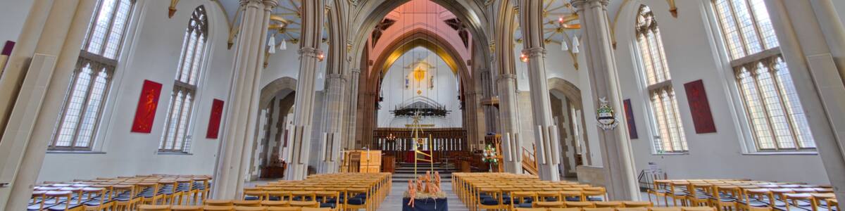 Interior of Blackburn Cathedral, Blackburn, Lancashire, England.