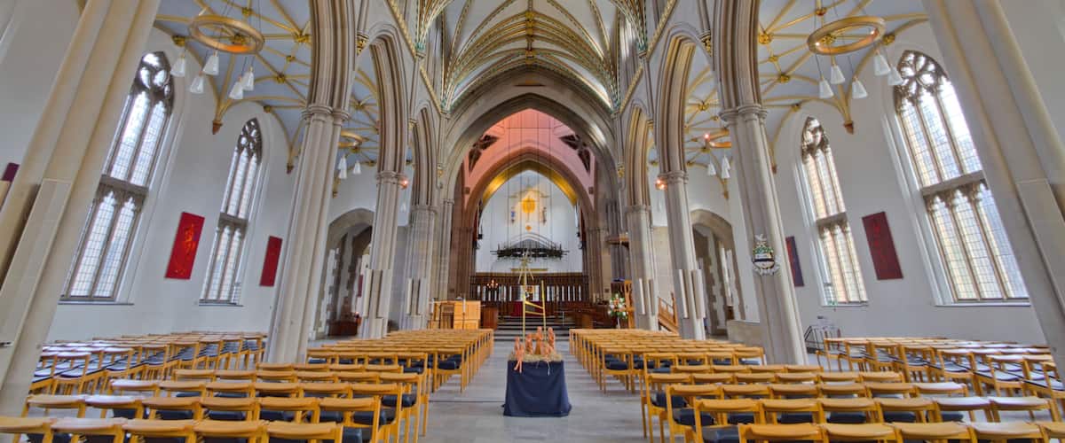 Interior of Blackburn Cathedral, Blackburn, Lancashire, England.