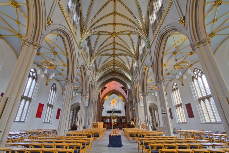 Interior of Blackburn Cathedral, Blackburn, Lancashire, England.