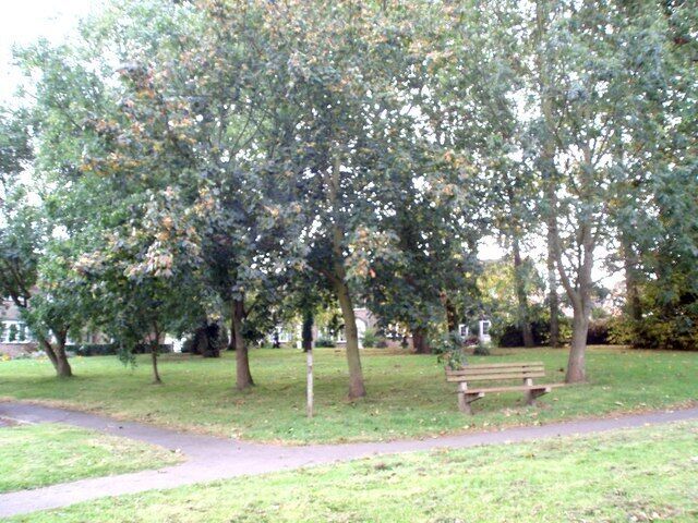 Green space at Woodside Photo taken at 11:58 A pleasant place to sit on a superb Autumn morning.