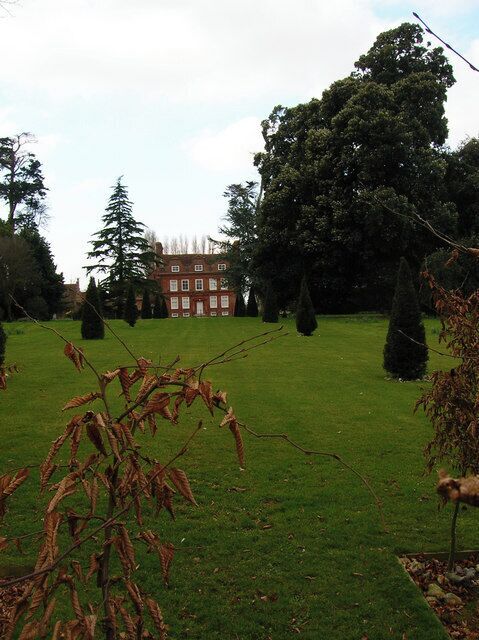 Barnham Court. Built on the site of the original manor house in the mid 1600s in the Dutch style. For most of its history it has been a farmhouse rather than a gentleman's residence. This view looks west from Church Lane.