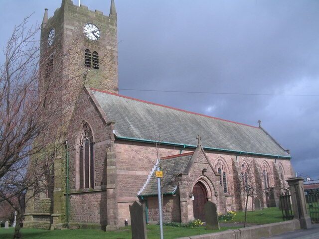 St Katharine's parish church, Blackrod, Greater Manchester, seen from the southwest