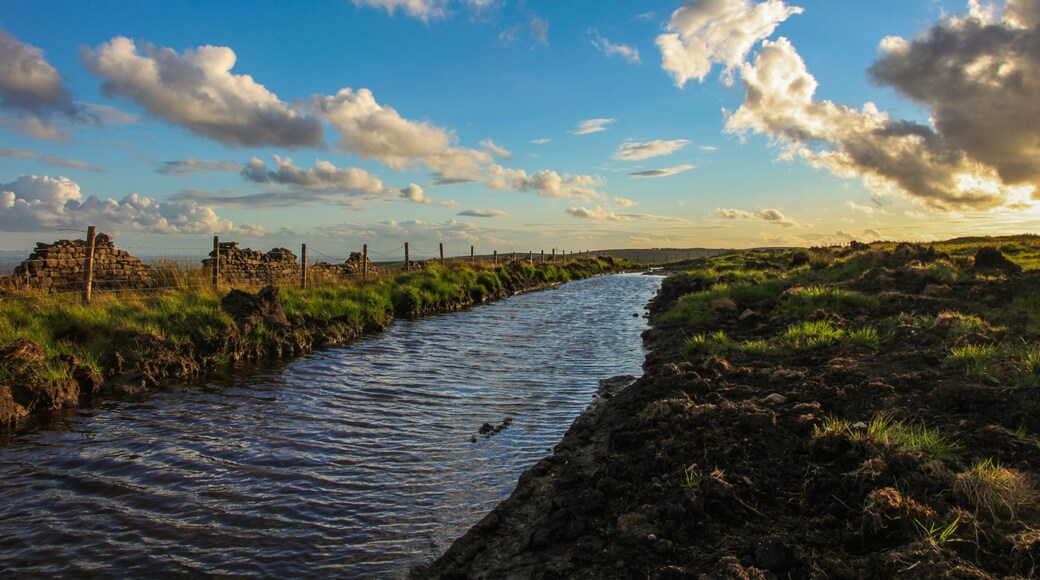 Fires on the Moors, Bolton, England, United Kingdom, Fire Dams, Moorland