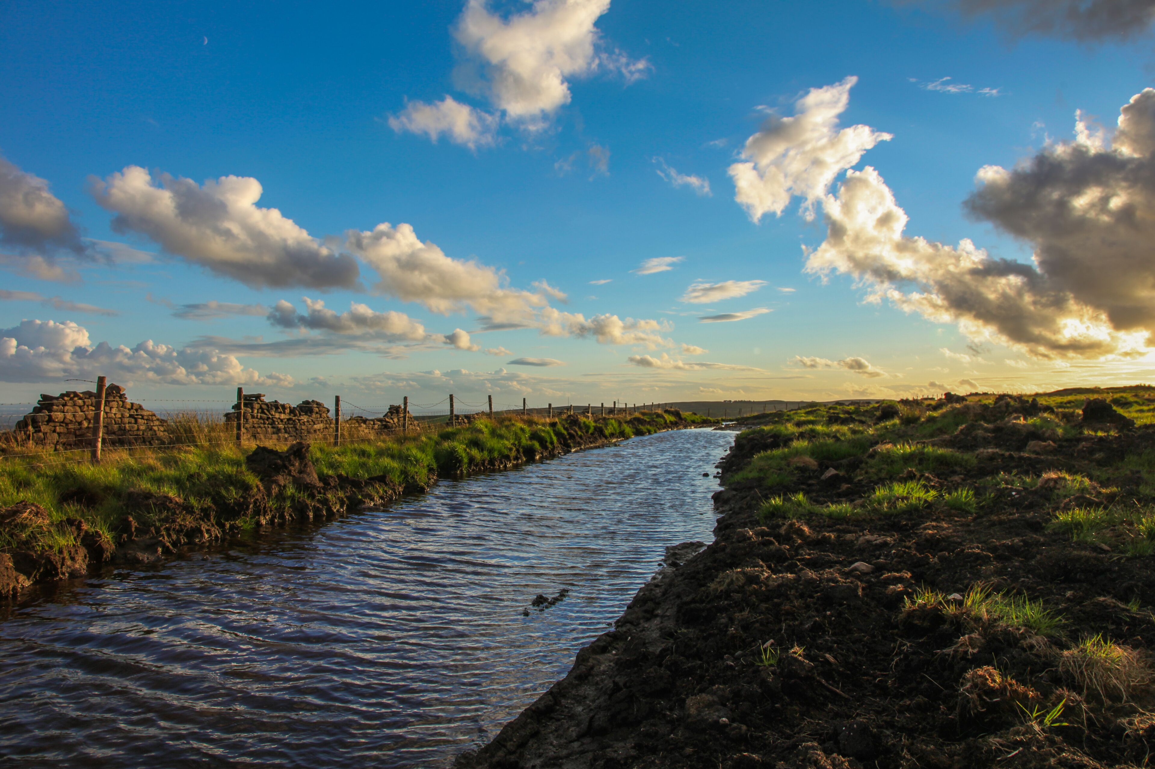 Fires on the Moors, Bolton, England, United Kingdom,  Fire Dams, Moorland