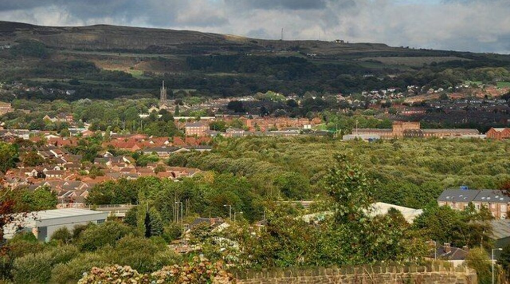 View from graveyard at Blackrod cemetery View to Horwich from graveyard at Blackrod cemetery