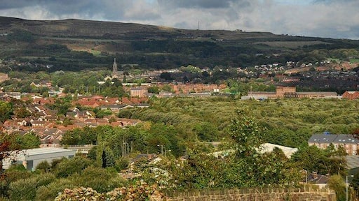 View from graveyard at Blackrod cemetery View to Horwich from graveyard at Blackrod cemetery