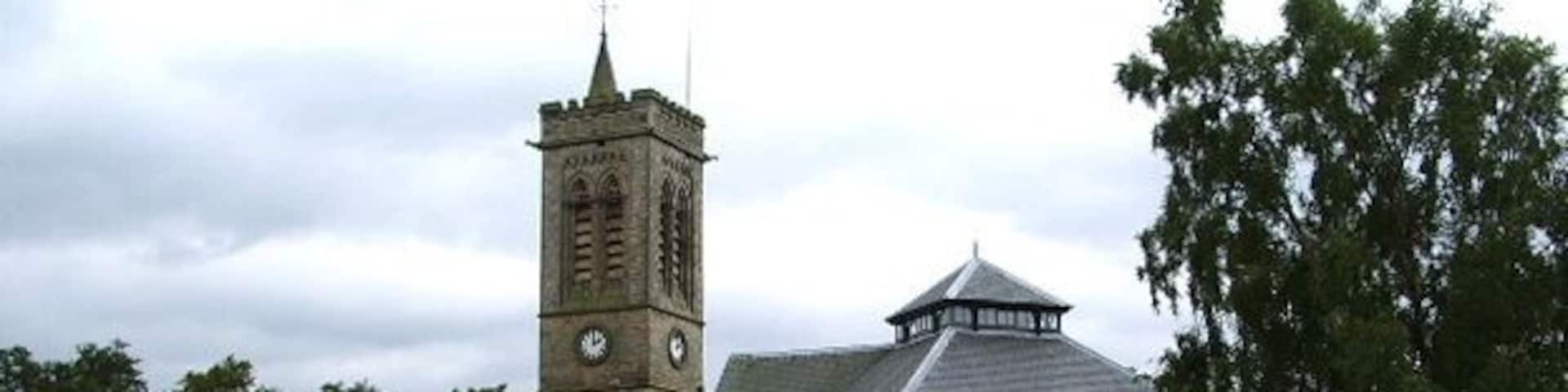 St Bartholomew's parish church, School Street, Westhoughton, Greater Manchester, seen from the north