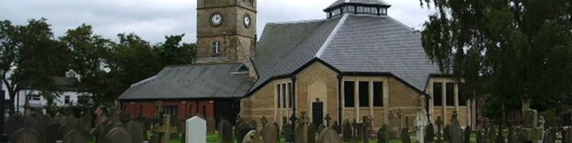 St Bartholomew's parish church, School Street, Westhoughton, Greater Manchester, seen from the north