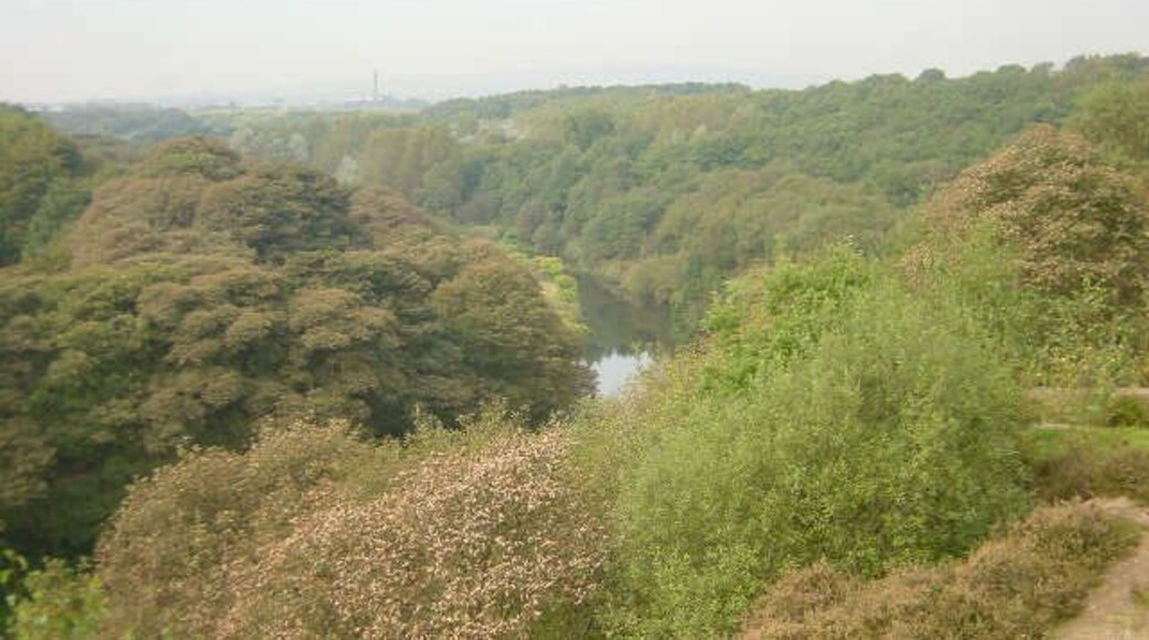 River Croal Valley. The wooded valley of the River Croal, north-east of Farnworth, Bolton.