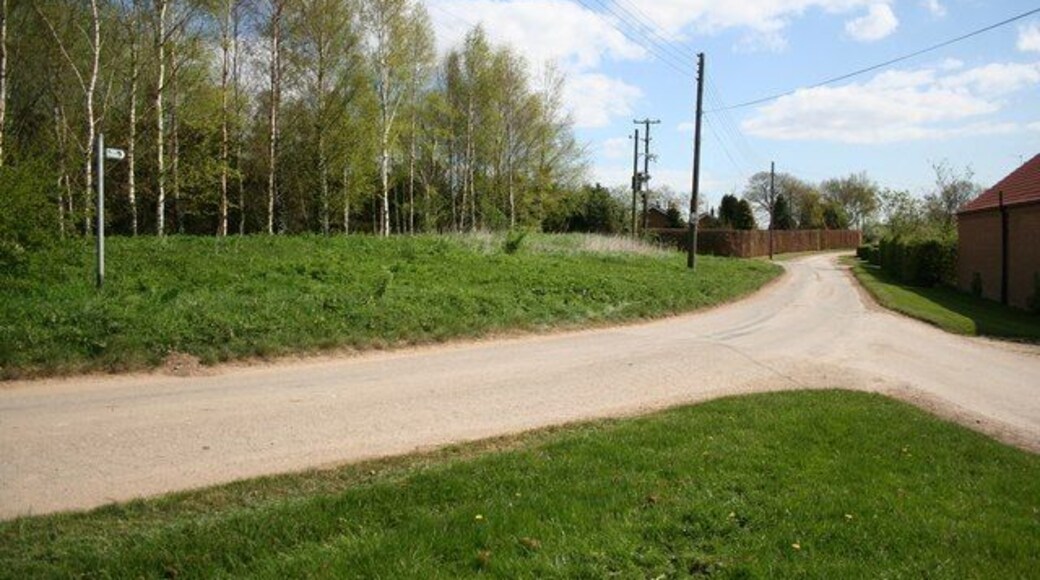 Sea Lane. Sea Lane from Glebe Farm at Benington Sea End.