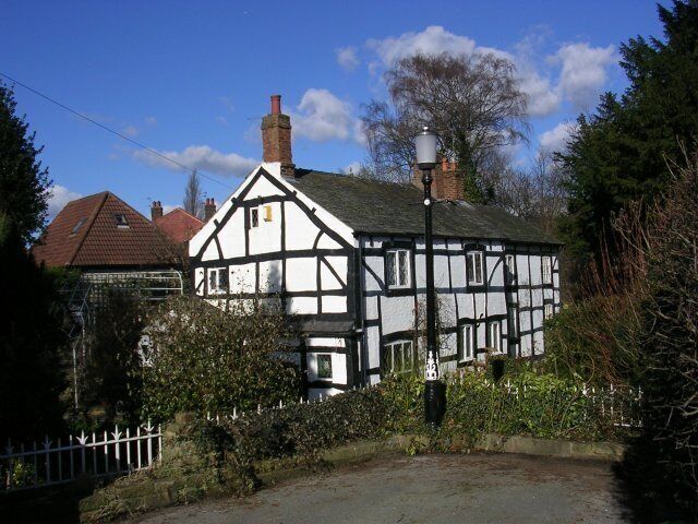 Lumb Cottage. Old dwelling by a stream to the east of Bramhall town centre.
