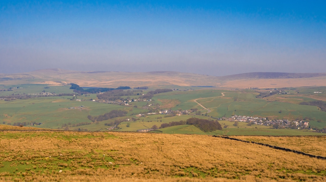 Beautiful summer like weather on moorland above Burnley, Lancashire, UK