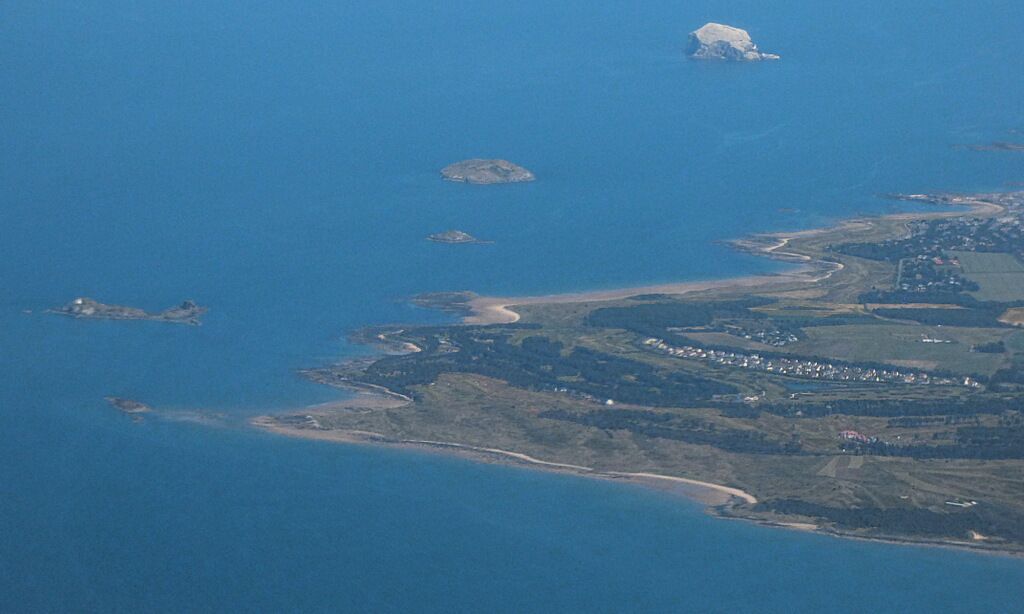 North Berwick coast from the air