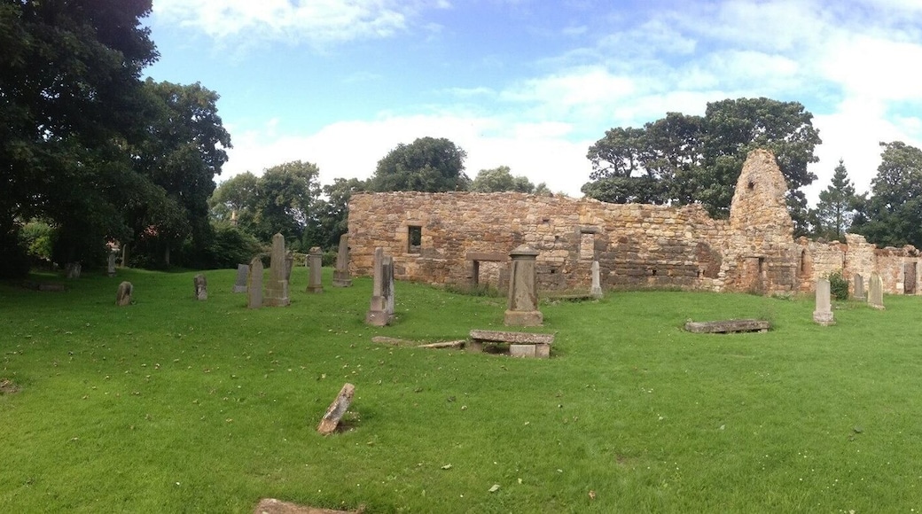 Ruins of St Andrews Kirk in the seaside town of Gullane; East Lothian.
http://www.undiscoveredscotland.co.uk/gullane/standrews/