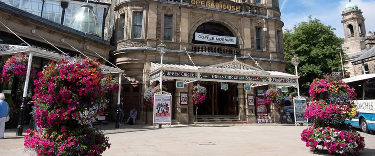 Buxton Opera House is a 902 seat theatre located in The Square, Buxton, Derbyshire, England.
It hosts the annual Buxton Festival and, from 1994 to 2013, the International Gilbert and Sullivan Festival as well as pantomime at Christmas, musicals and other entertainments year-round.
Hosting live performances until 1927, the theatre then was used mostly as a cinema until 1976.
In 1979, it was refurbished and reopened as a venue for live performance.