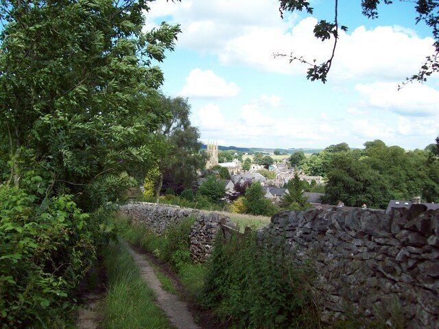Slancote Lane near Tideswell A number of ancient trackways converge on Tideswell, which historically was an important regional centre and administative headquarters for the Peak Forest.