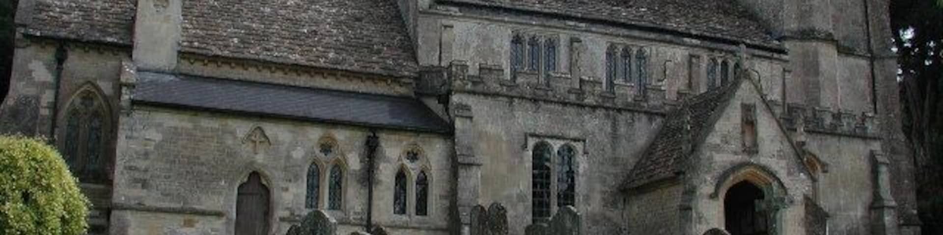 St Swithin's parish church, Compton Bassett, Wiltshire, seen from the northeast