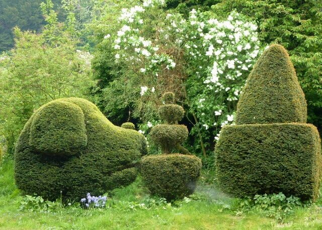 Topiary in a garden off the A260 Canterbury to Folkestone Road