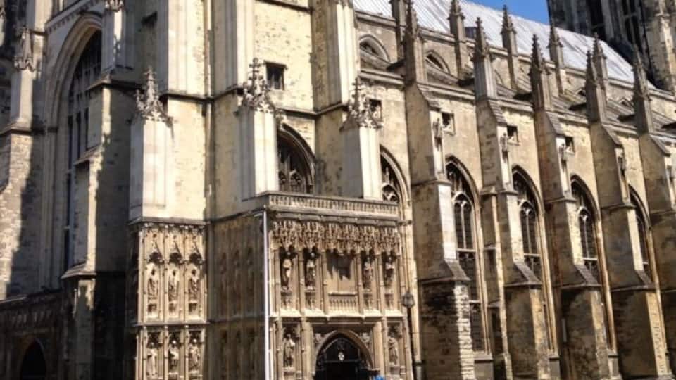 My view right now, what a beautiful day. #canterburycathedral