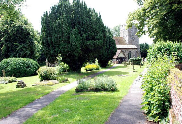 The parish church, Sturry, Kent A view from just inside the entrance to the churchyard