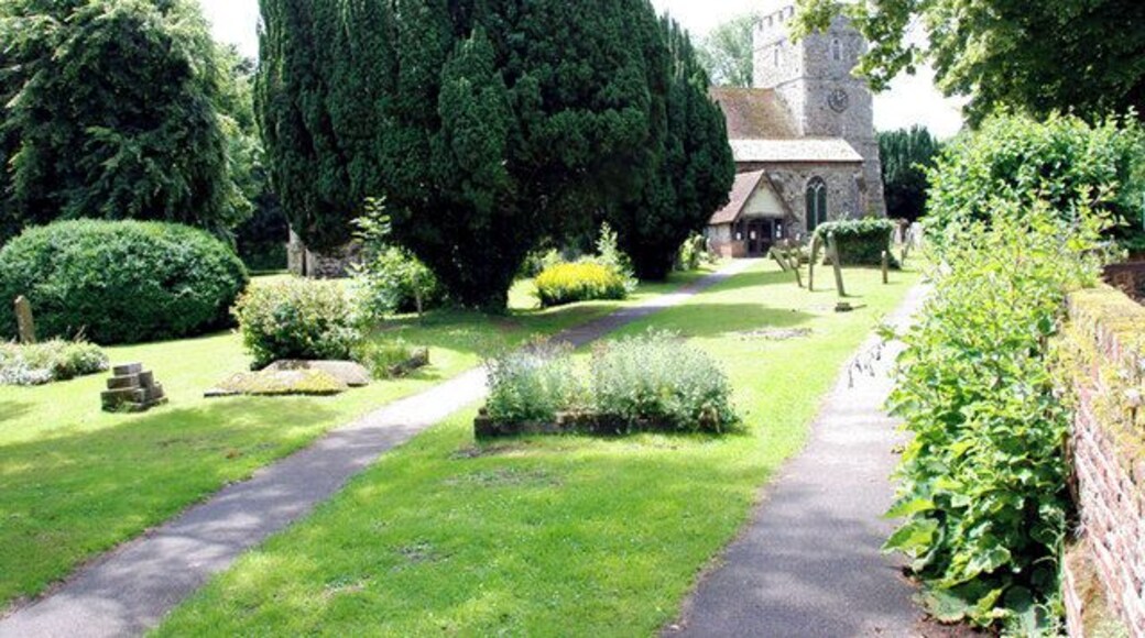 The parish church, Sturry, Kent A view from just inside the entrance to the churchyard