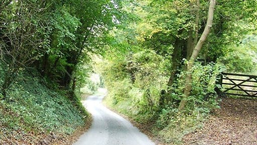 Greenway lane dropping down into Shurdington